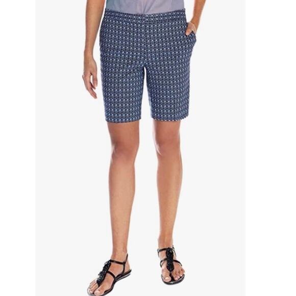 Mario Serani Italy Women’s Comfort Stretch Blue Bermuda Shorts Size 12 - Picture 1 of 7